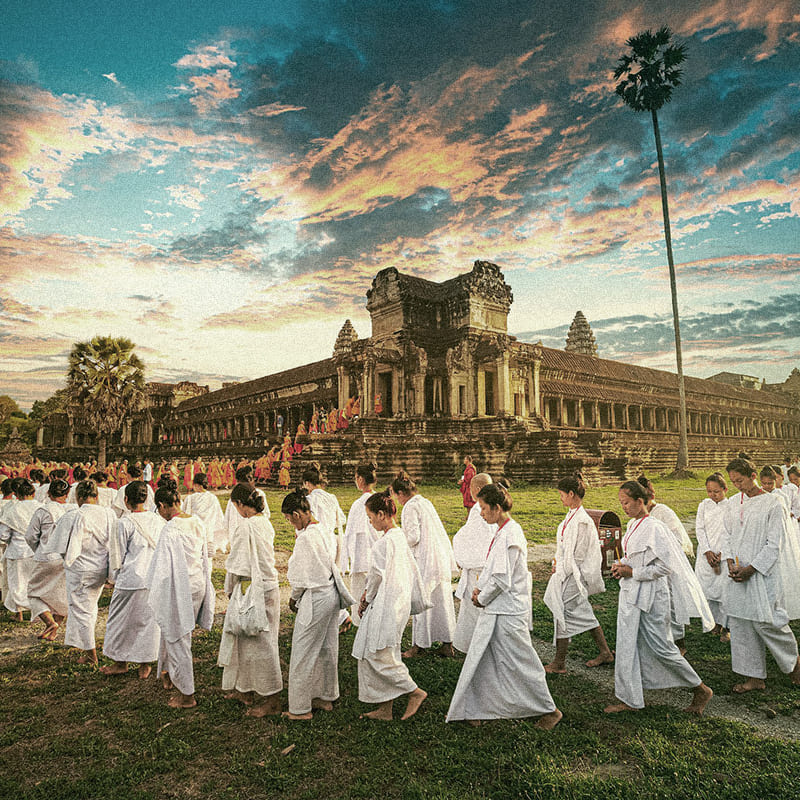 temple cambodgien célébration