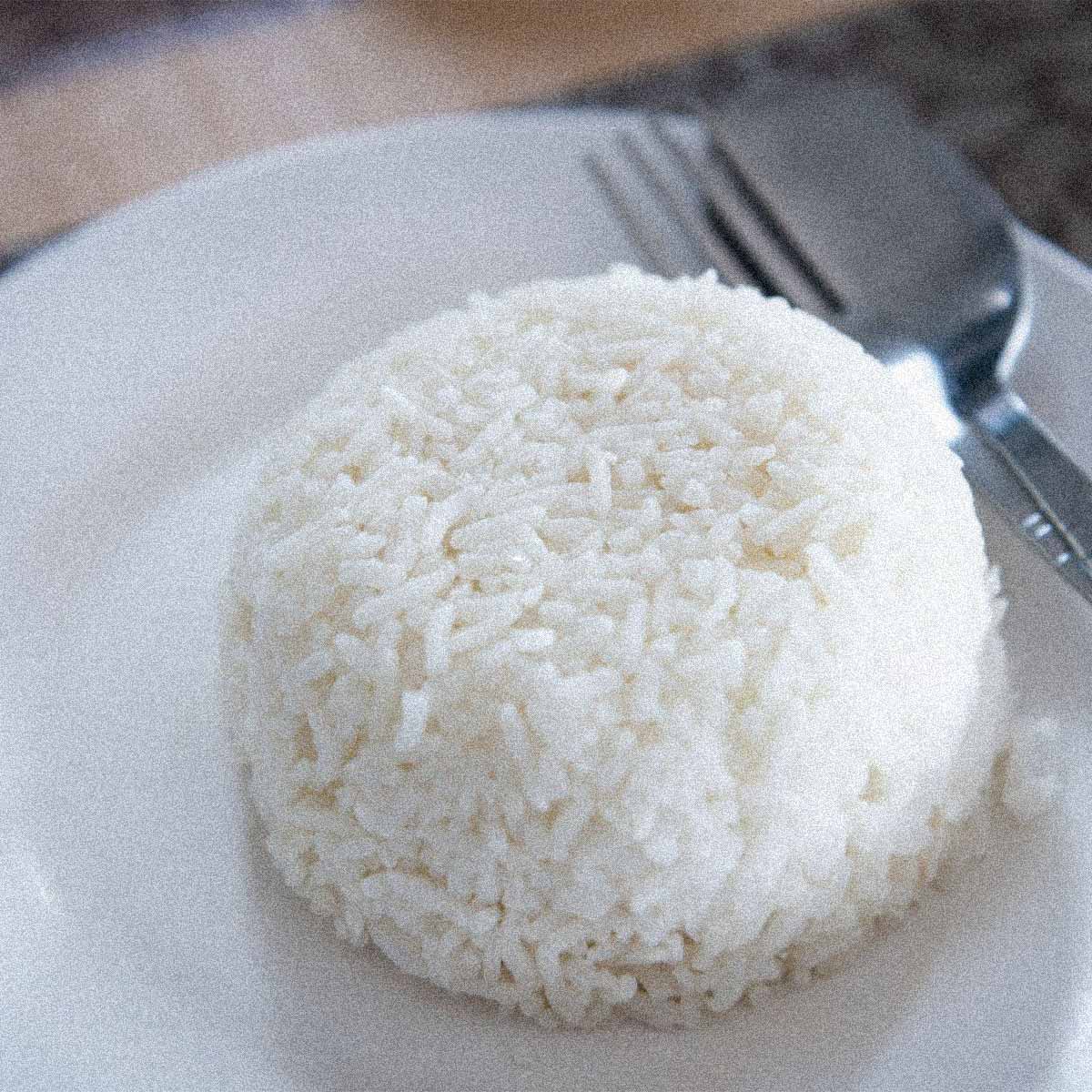 riz blanc parfumé jasmin en vrac vu du haut
