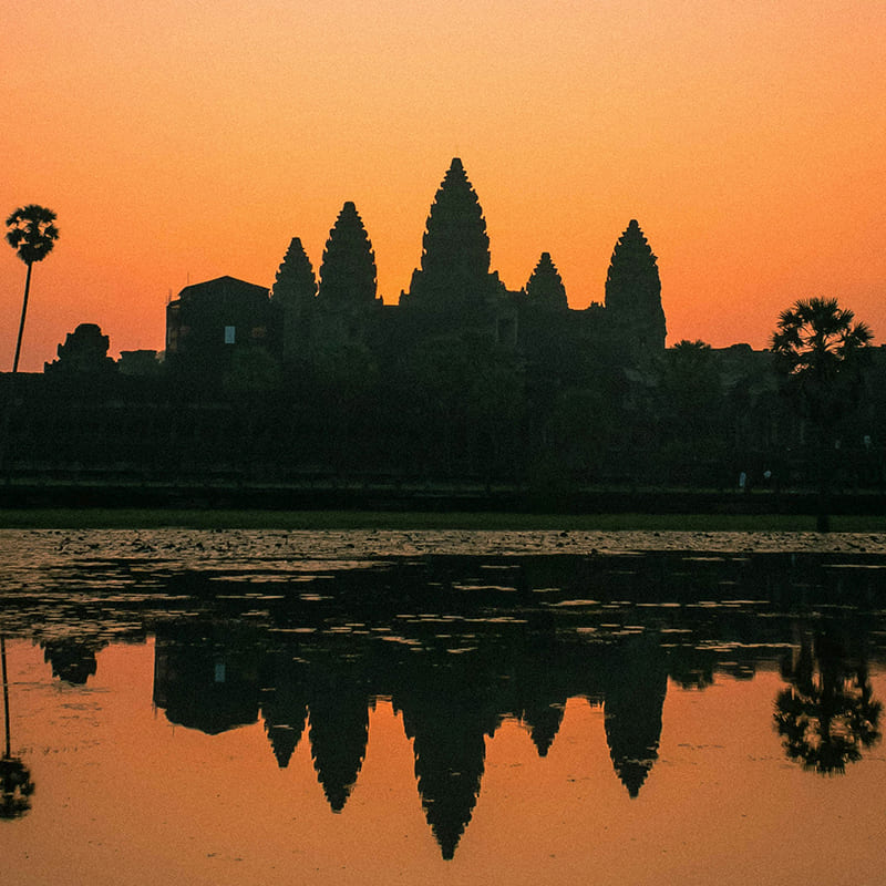 cambodge temple angkor sunset