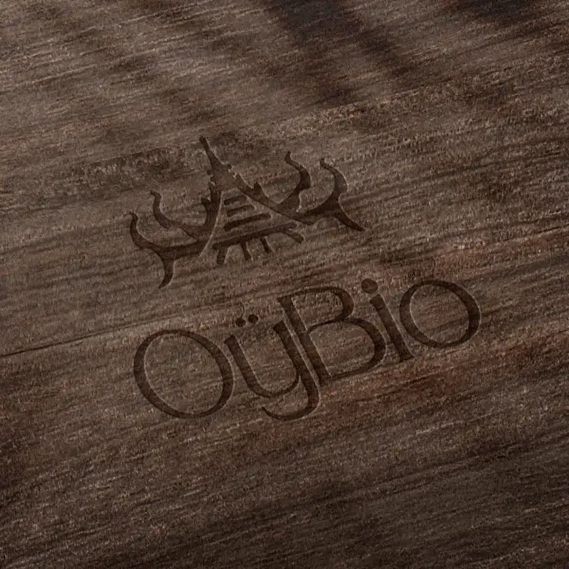 logo oybio gravure sur bois