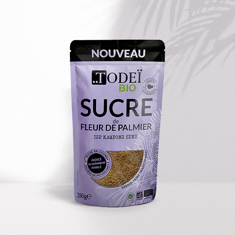 Sucre de Fleur de Palmier BIO 250g - IG 35 - Cambodge | TODEI